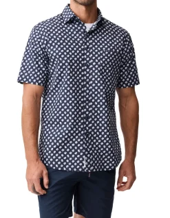 THOMSONS CROSSING SHORT SLEEVE SHIRT - NAVY