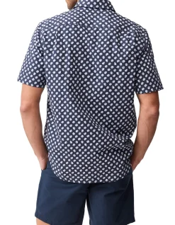 THOMSONS CROSSING SHORT SLEEVE SHIRT - NAVY