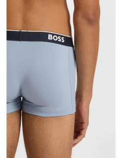 Three-pack of stretch-cotton trunks with logo waistbands
