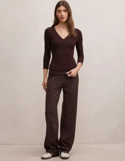 TIA V NECK 3/4 SLEEVES TOP