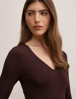 TIA V NECK 3/4 SLEEVES TOP