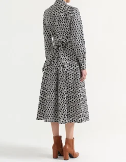 TIE FRONT FULL SKIRT DRESS