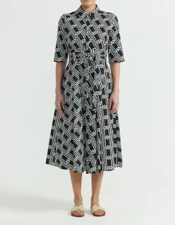 TIE BELT SHIRT DRESS