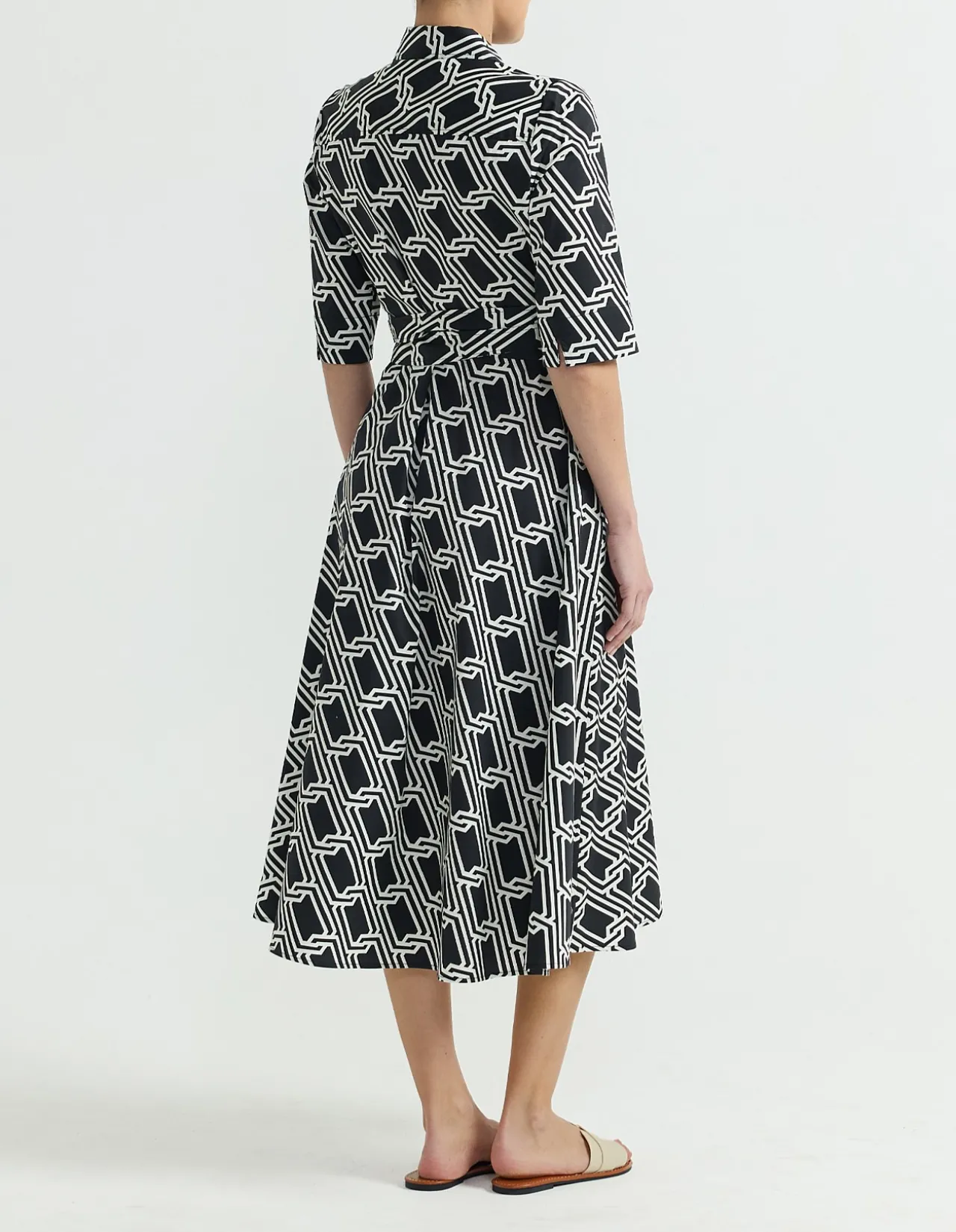 TIE BELT SHIRT DRESS