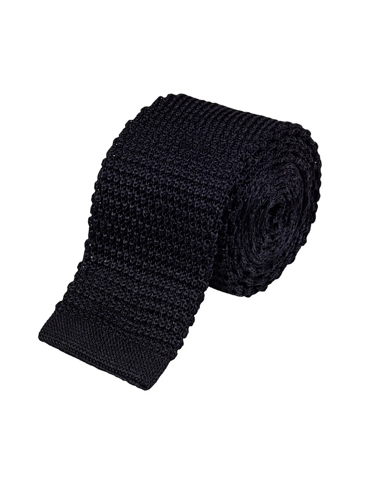 TIE - BLACK KNITTED