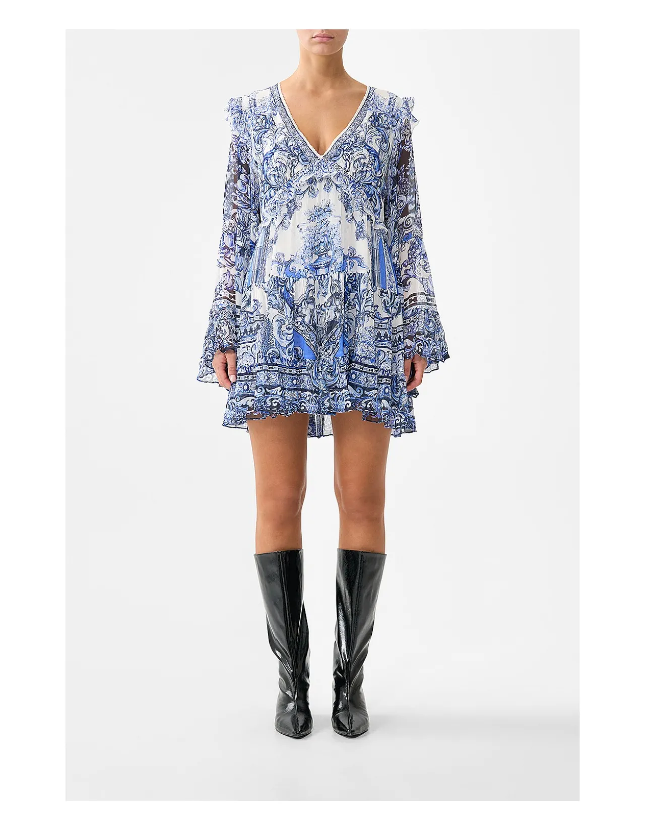 TIERED SWING MINI DRESS