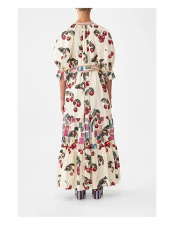 TIERED SHIRT DRESS WITH SHORT SLEEVE