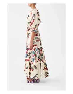 TIERED SHIRT DRESS WITH SHORT SLEEVE