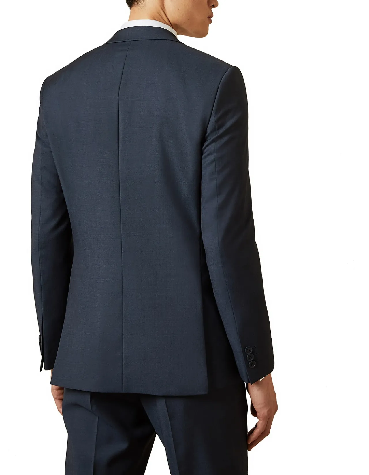 Timeless Notch Lapel Wool Jacket Navy