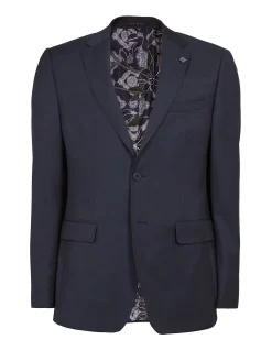Timeless Notch Lapel Wool Jacket Navy