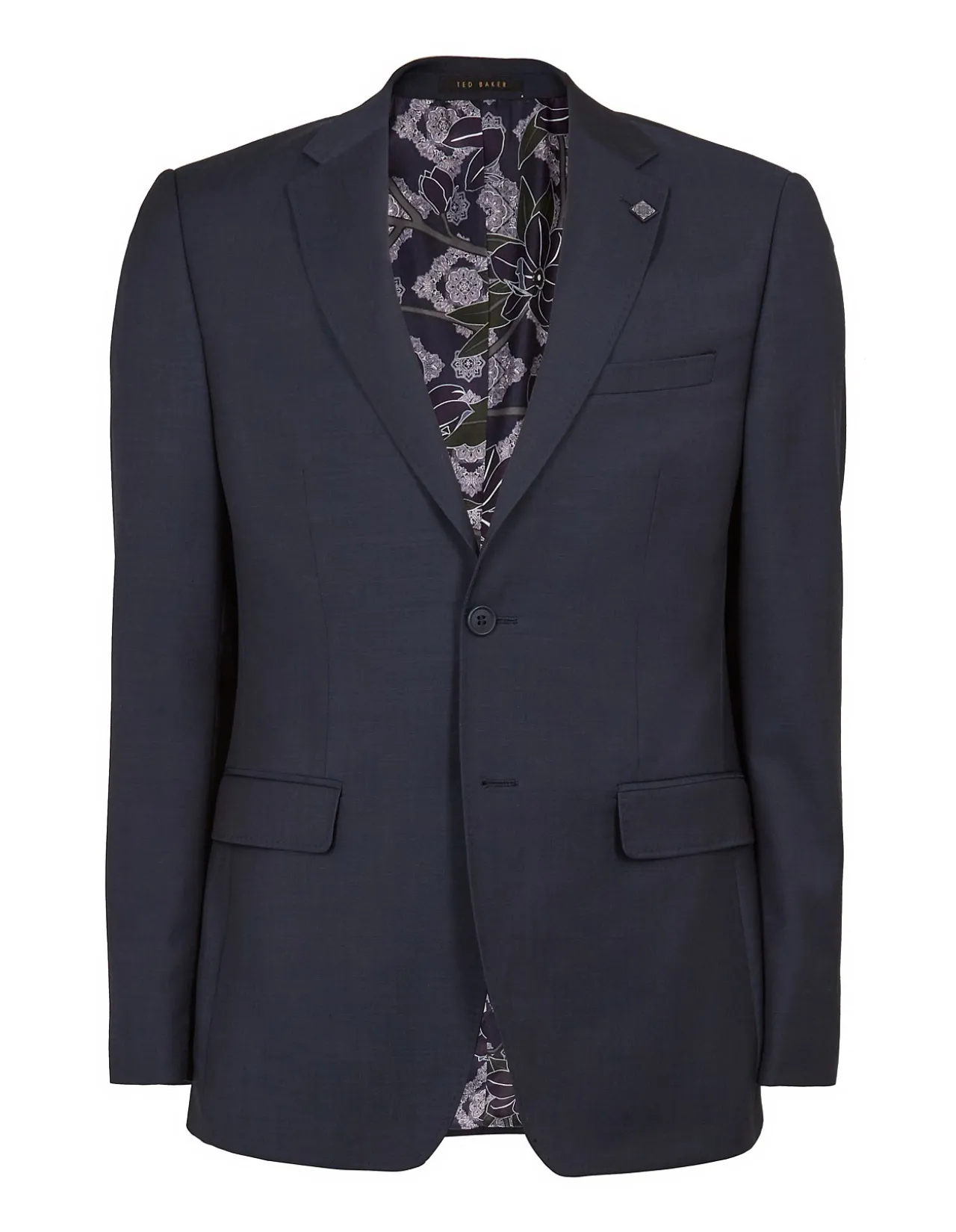 Timeless Notch Lapel Wool Jacket Navy