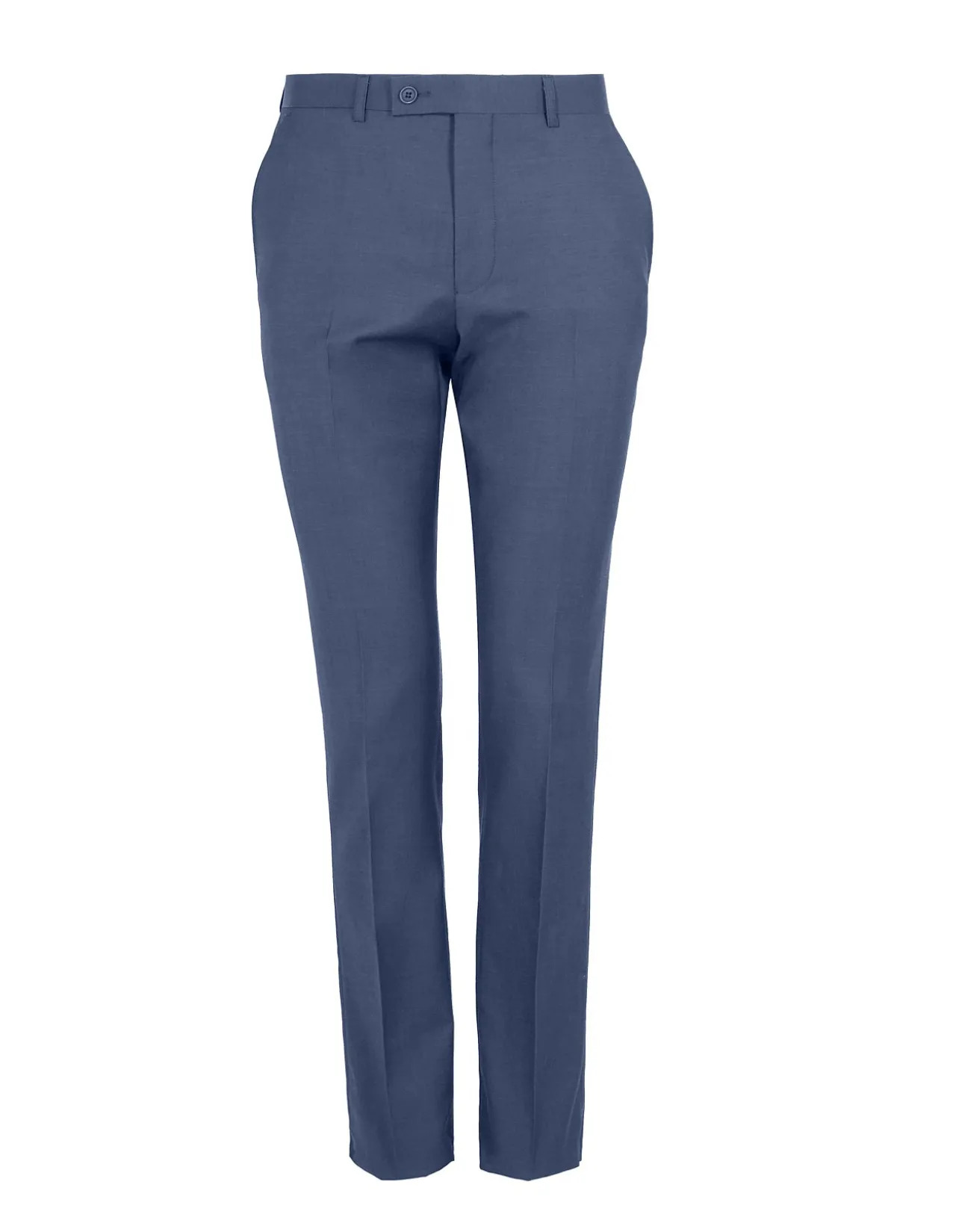 Timeless Flat Front Wool Trouser Blue