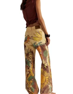 Tinsley Beach Scene Printed Straight Leg Jeans