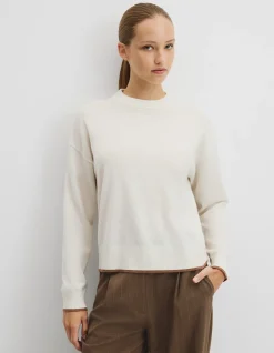 Tipped Crew Neck Knit