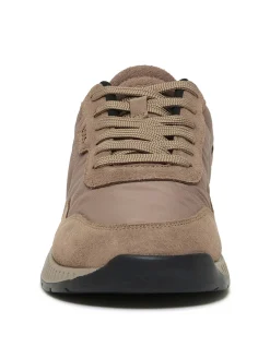Titanium Suede Trim Lace Up Trainers