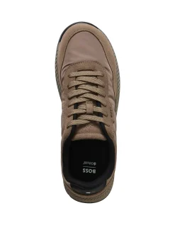 Titanium Suede Trim Lace Up Trainers