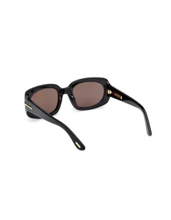 TOM FORD ICON FT1253-F - SHINY BLACK WOMEN'S SUNGLASSES