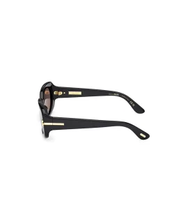 TOM FORD ICON FT1253-F - SHINY BLACK WOMEN'S SUNGLASSES