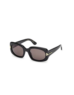 TOM FORD ICON FT1253-F - SHINY BLACK WOMEN'S SUNGLASSES