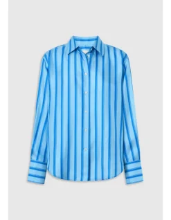 Tonal Stripe Silk Shirt