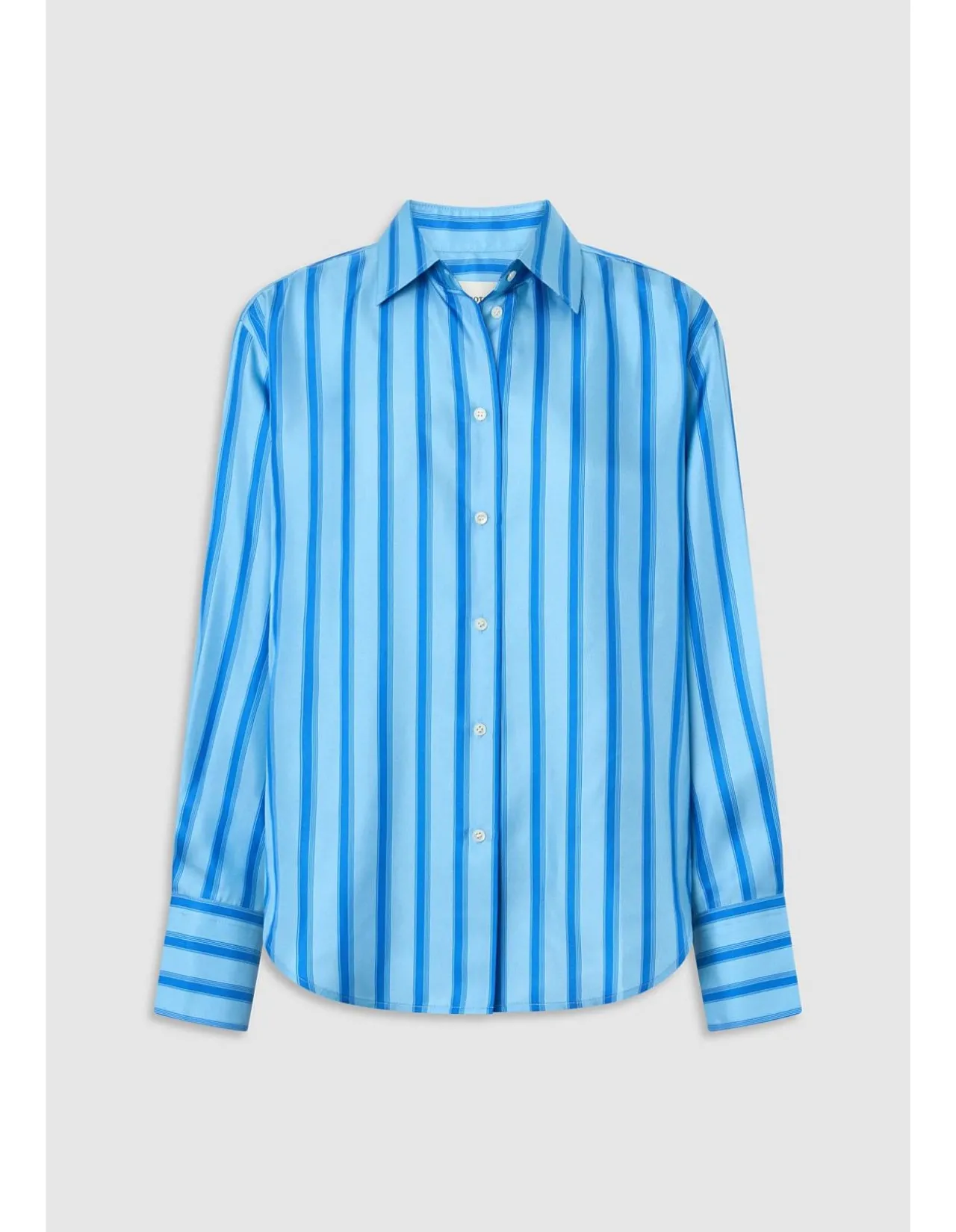 Tonal Stripe Silk Shirt