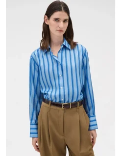 Tonal Stripe Silk Shirt