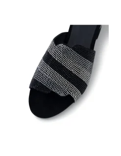 Tonda Diamante Strap Low Heel Sandals