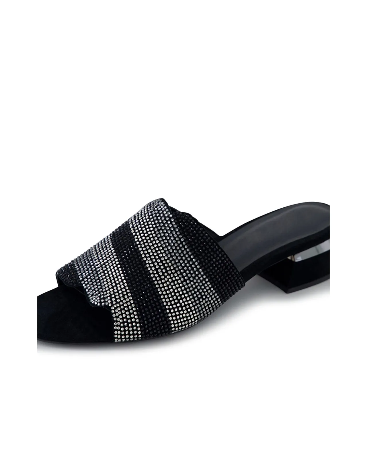 Tonda Diamante Strap Low Heel Sandals