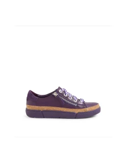 Torayne Cork Trim Zip Detail Leather Sneakers