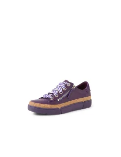Torayne Cork Trim Zip Detail Leather Sneakers