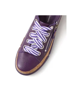 Torayne Cork Trim Zip Detail Leather Sneakers
