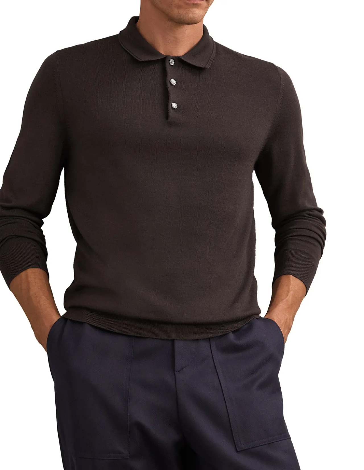 Trafford Classic Long Sleeve Polo Shirt