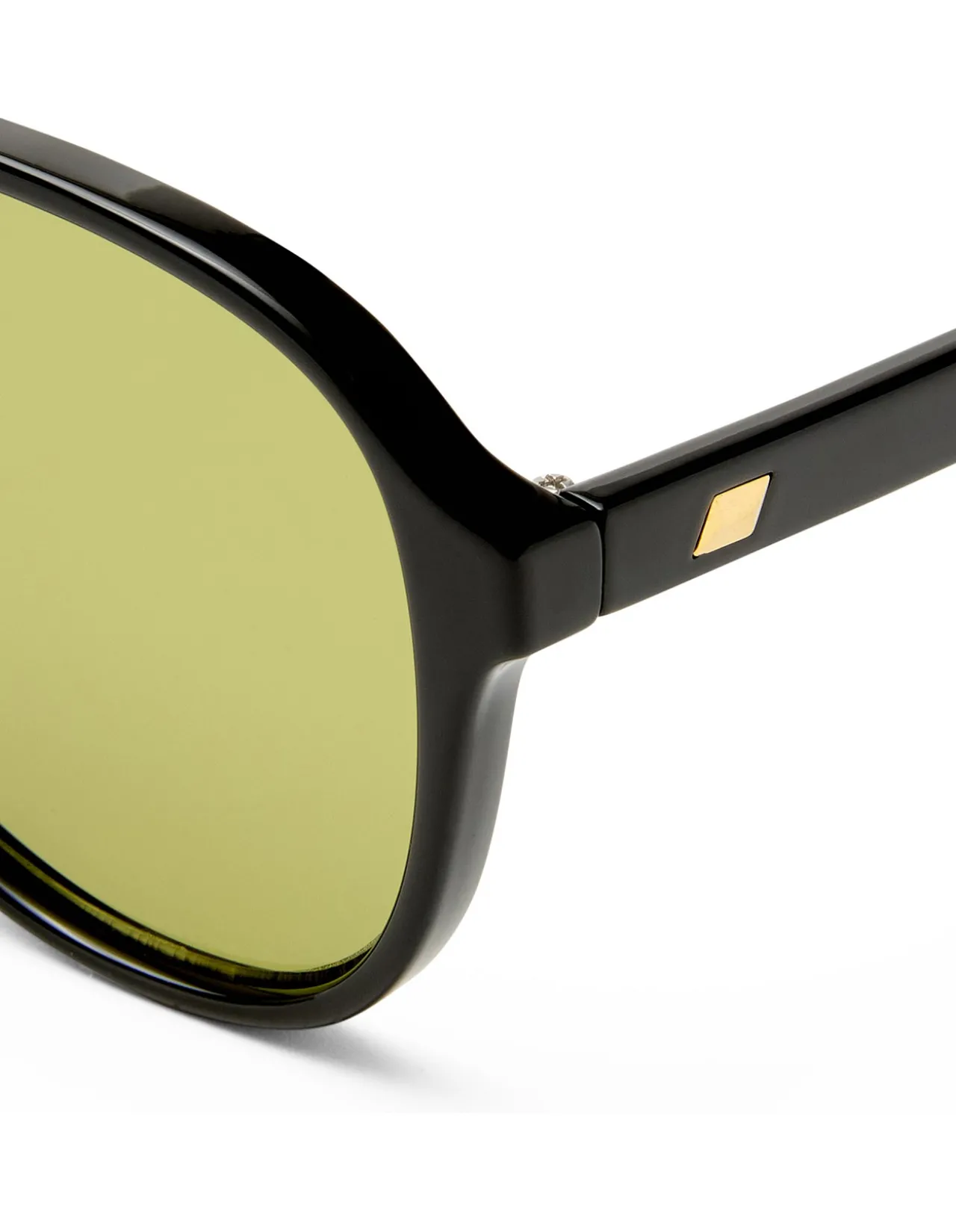 TRAGIC MAGIC BLACK AVIATOR OLIVE TINT SUNGLASSES