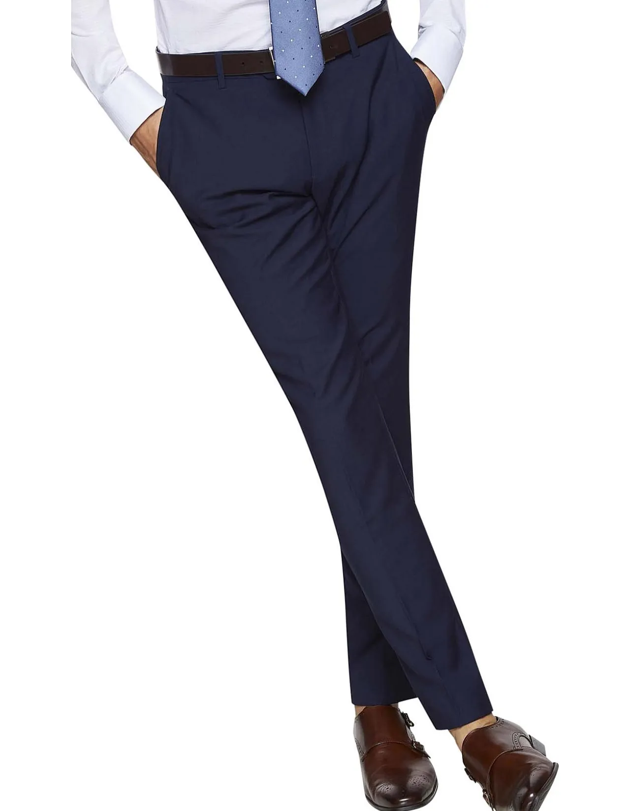 Travel Auden Wool Suit Trousers Navy