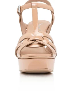 Tribute Patent Leather Platform Sandal 75