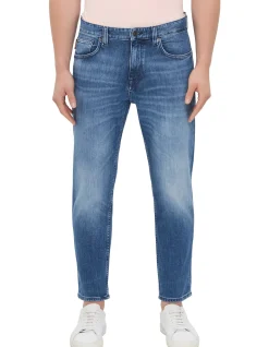 Troy Cropped Tapered Stretch Denim Jeans