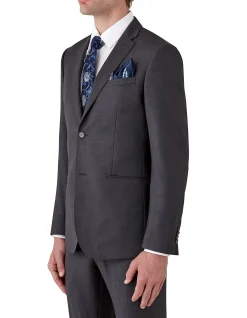 Troy Slim Fit Suit Jacket Charcoal