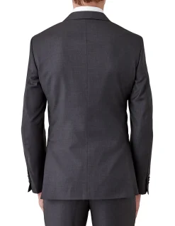 Troy Slim Fit Suit Jacket Charcoal