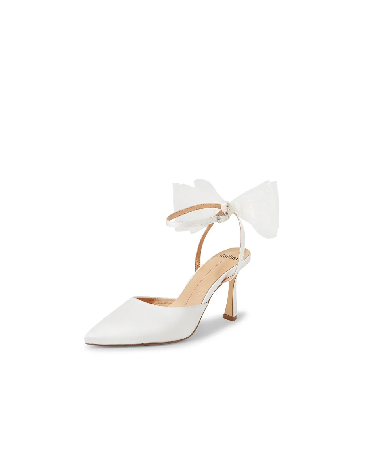 TRUELOVE Bow Detail Satin Heeled Pumps