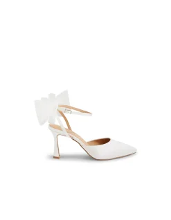 TRUELOVE Bow Detail Satin Heeled Pumps