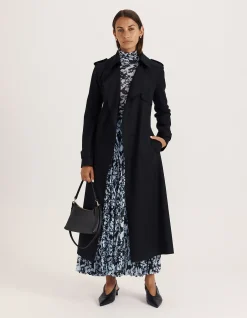 TRUFFLE PLEATED MIDI SKIRT