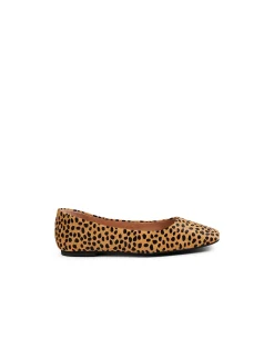 Truly Leopard Pony Square Toe Ballet Flats