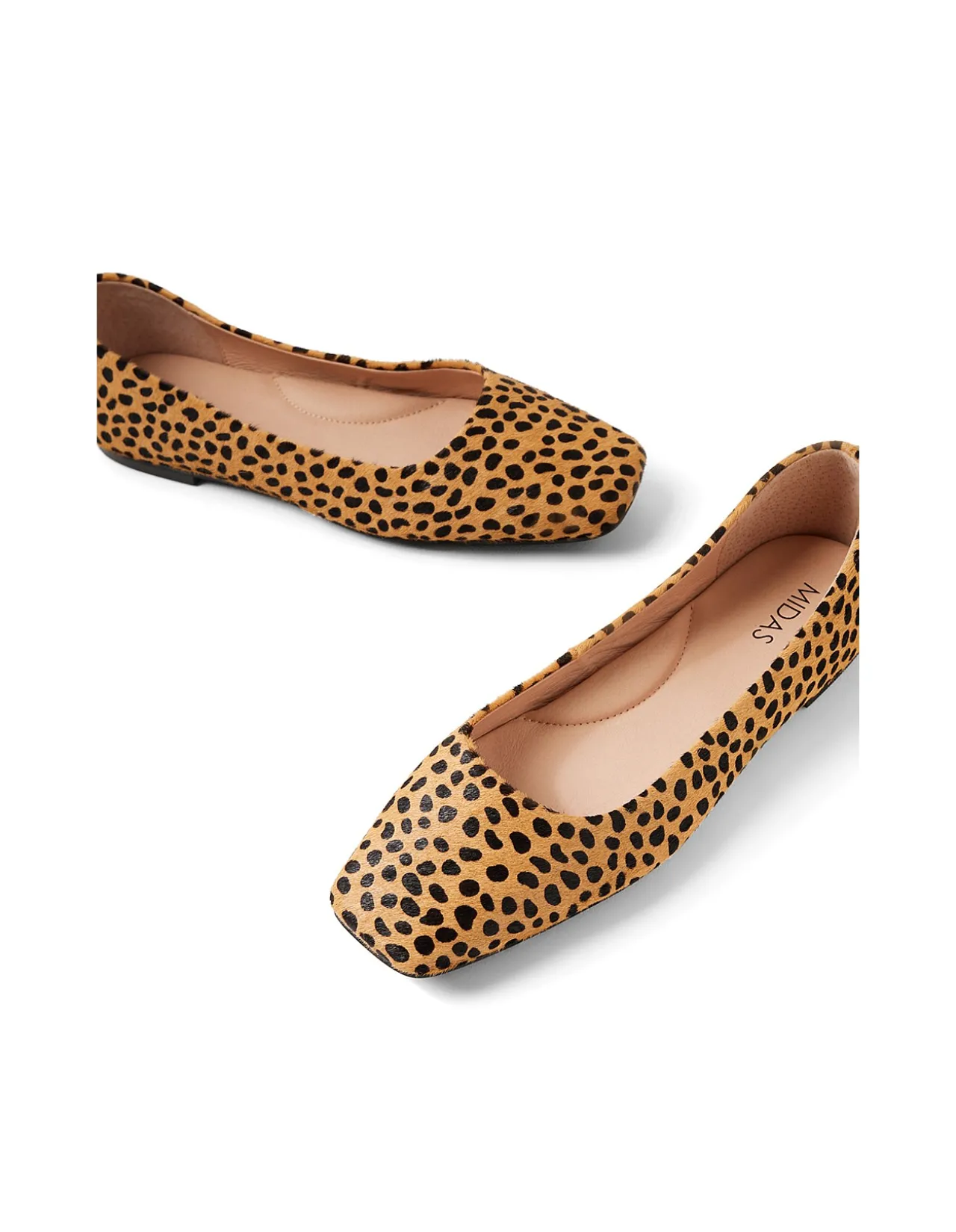 Truly Leopard Pony Square Toe Ballet Flats