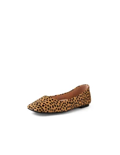 Truly Leopard Pony Square Toe Ballet Flats