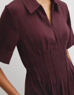 Tuck Detail Shirt Dress