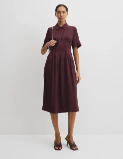 Tuck Detail Shirt Dress