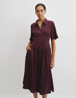 Tuck Detail Shirt Dress