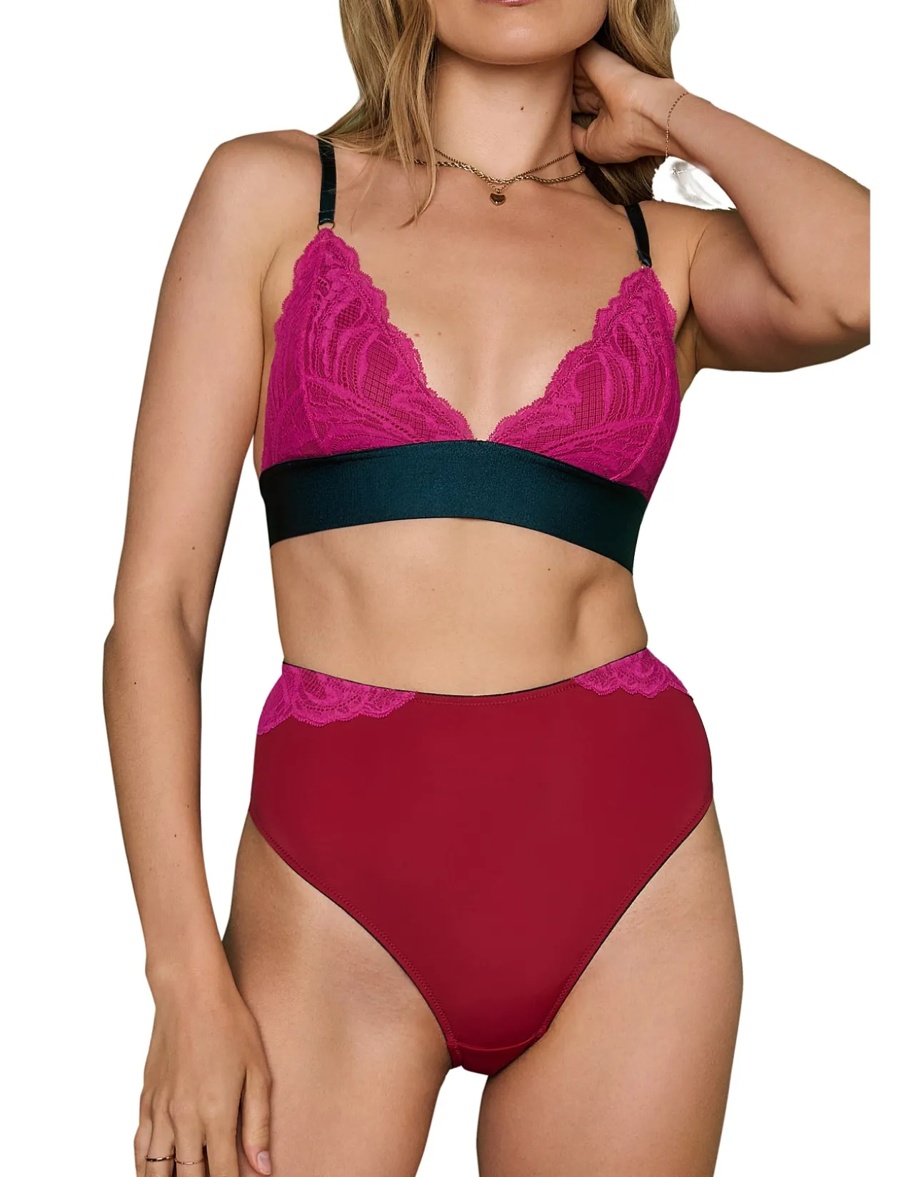 TULASI MICROFIBRE AND LACE HIGH WAIST KNICKER