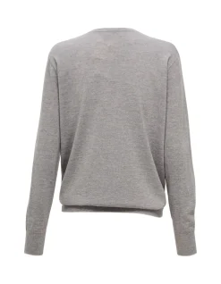 TUOMAS EMBELLISHED V NECK MERINO SWEATER