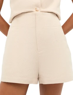 TWILL HIGH WAIST SHORT